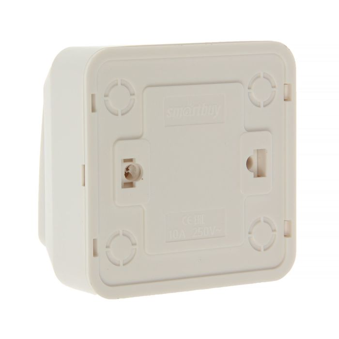 Переключатель "Юпитер", 10 А, 1 клавиша, наружный, белый, SBE-03w-10-SW12-0