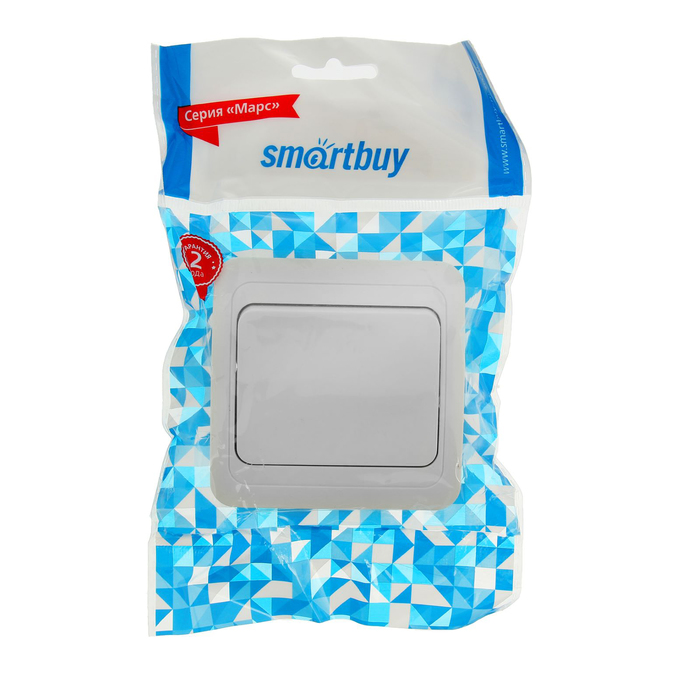 Выключатель "Марс", 10 А, 1 клавиша, скрытый, белый, SBE-02w-10-SW1-0