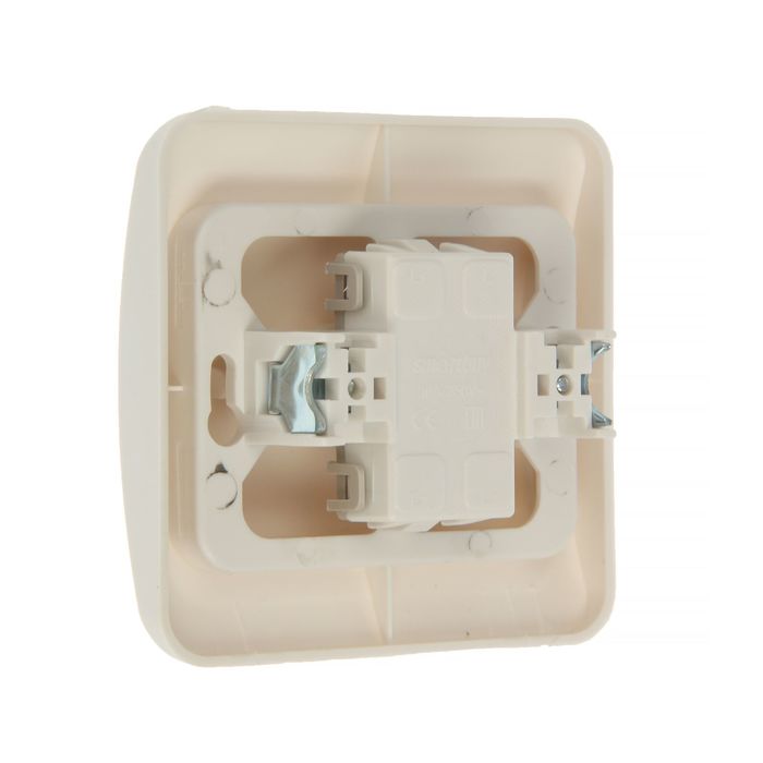 Переключатель "Марс", 10 А, 1 клавиша, скрытый, белый, SBE-02w-10-SW12-0