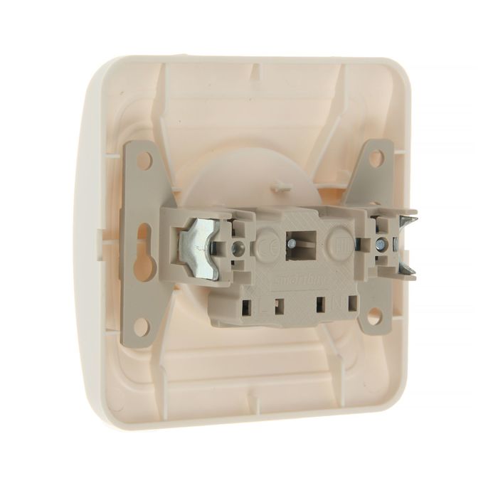 Розетка "Марс", 10 А, одноместная, скрытая, без з/к, белая, SBE-02w-10-S1-N