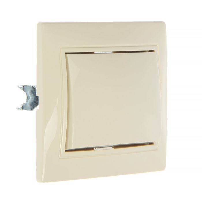 Выключатель "Венера", 10 А, 1 клавиша, скрытый, цвет сл.кость, SBE-01i-10-SW1-0