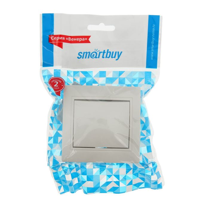 Выключатель "Венера", 10 А, 1 клавиша, скрытый, цвет сл.кость, SBE-01i-10-SW1-0