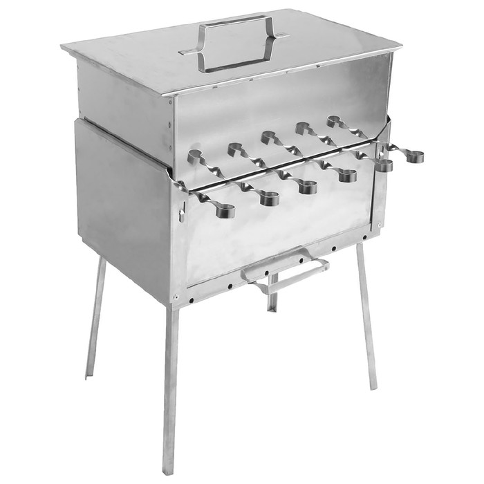 Мангал - коптильня 2 в 1 "Кедр", нержавеющая сталь