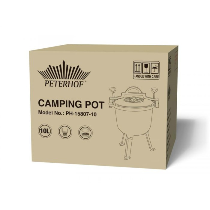Казан на треноге PETERHOF, эмаль, 10 л