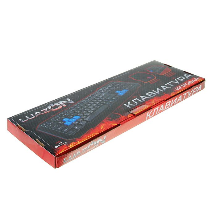 Клавиатура игровая LuazON K-004, подсветка, провод 1,2 м, USB, черный