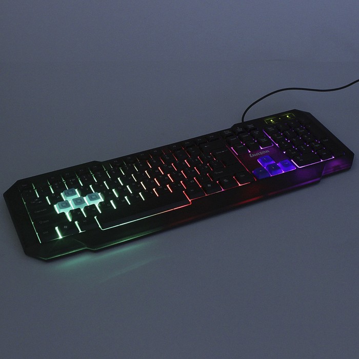 Клавиатура игровая LuazON K-004, подсветка, провод 1,2 м, USB, черный