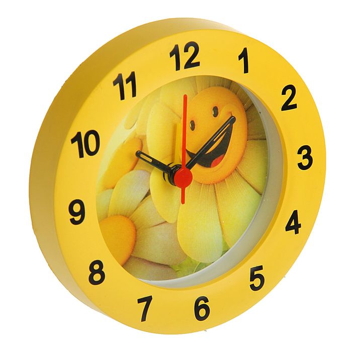 Будильник детский "Ромашка-улыбашка", циферблат d=10см