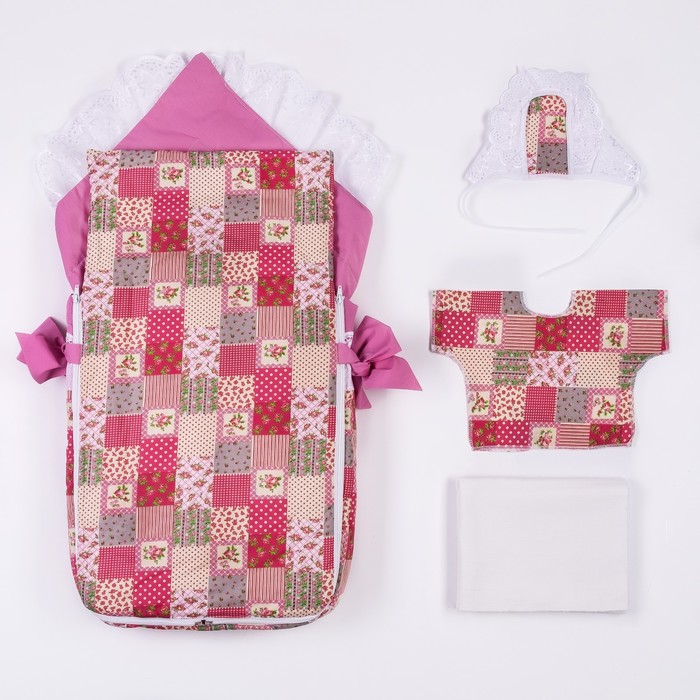 Комплект на выписку "Топотушки" (6 предметов), цвет розовый К27-16-Б/ТС