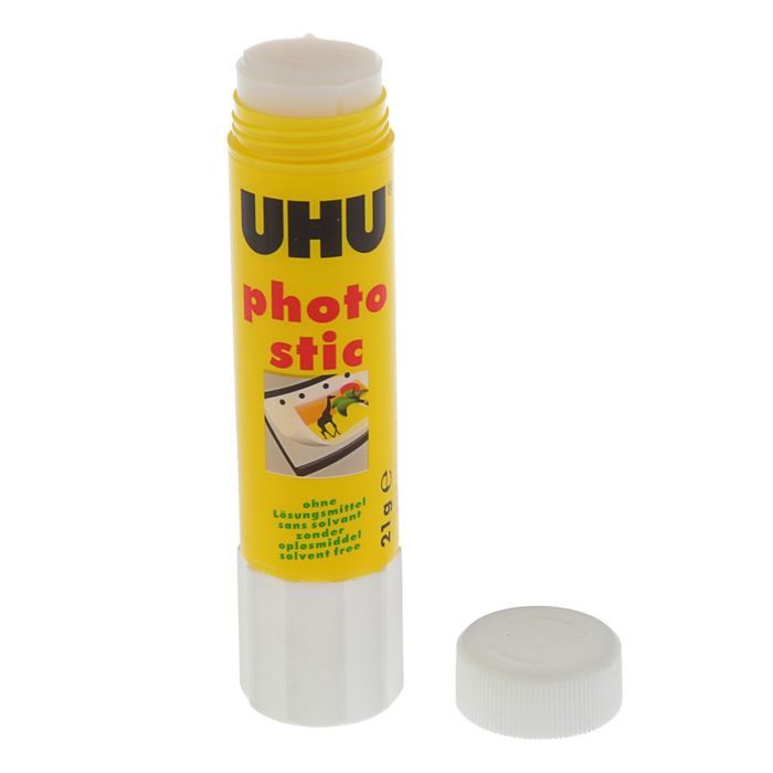 Клей-карандаш PVP 21 г UHU Photo Stic после высыхания прозрачный 40966/41865 45968/55