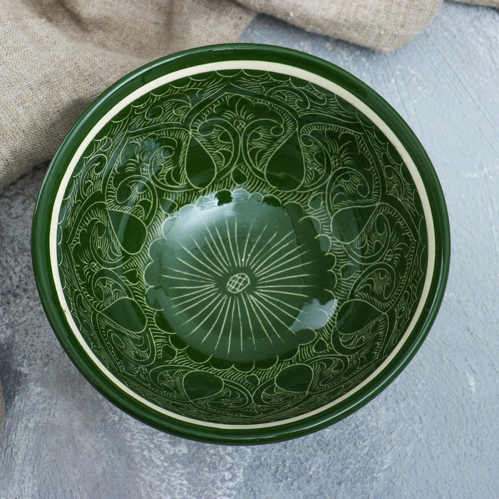 Коса малая Риштанская Керамика 15.5см, зелёная