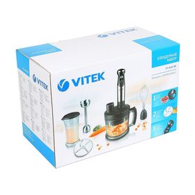 

Блендер Vitek VT-3404 BK, 1000 Вт, измельчитель, черный