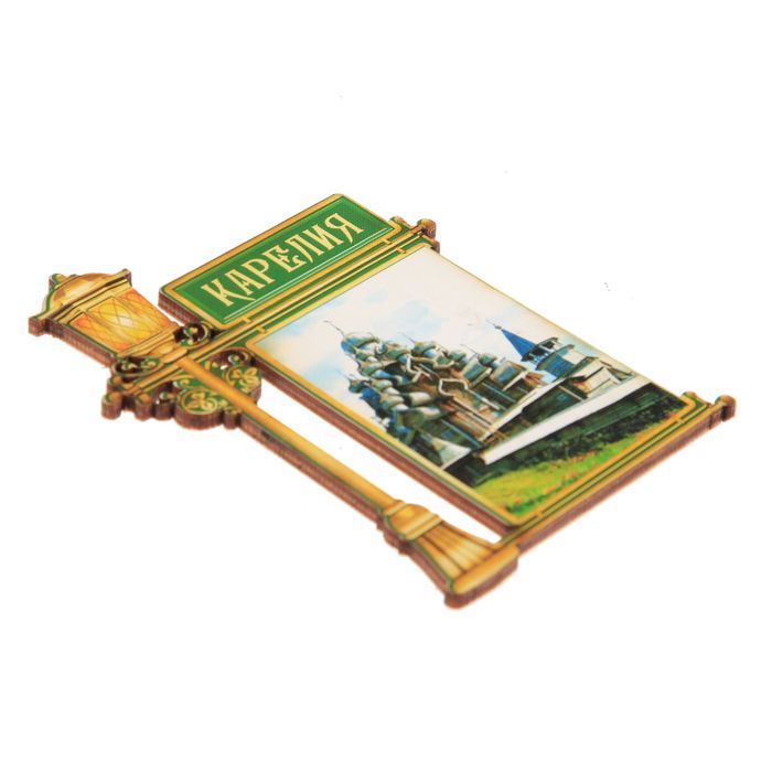 Магнит в форме фонаря «Карелия. Кижи»