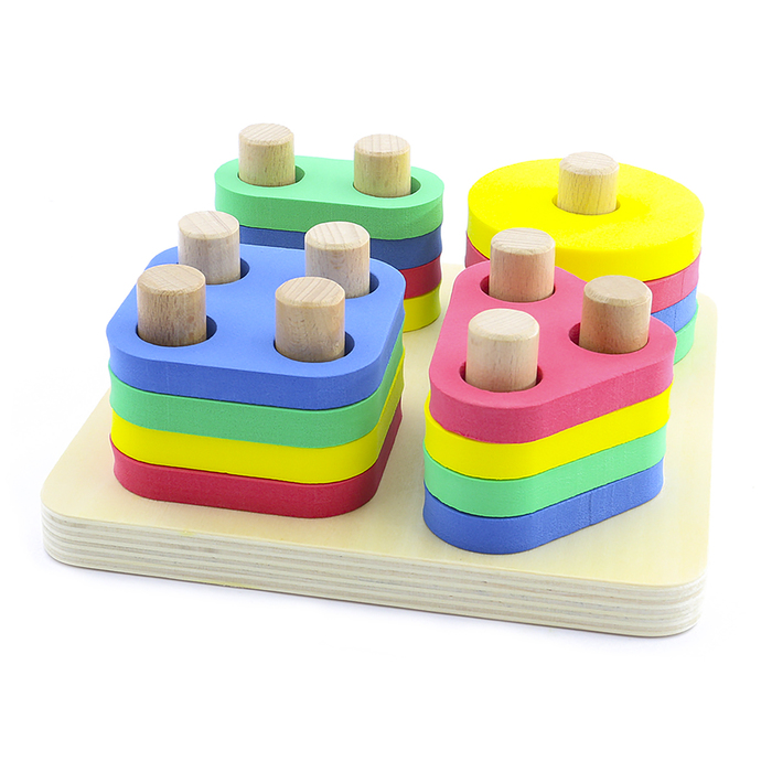 Сортер "Логический квадрат", 16 деталей