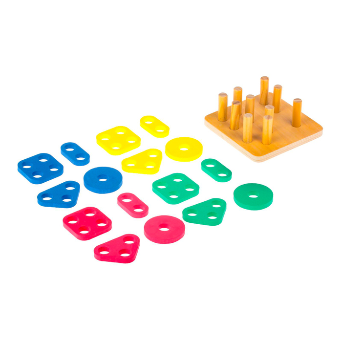 Сортер "Логический квадрат", 16 деталей