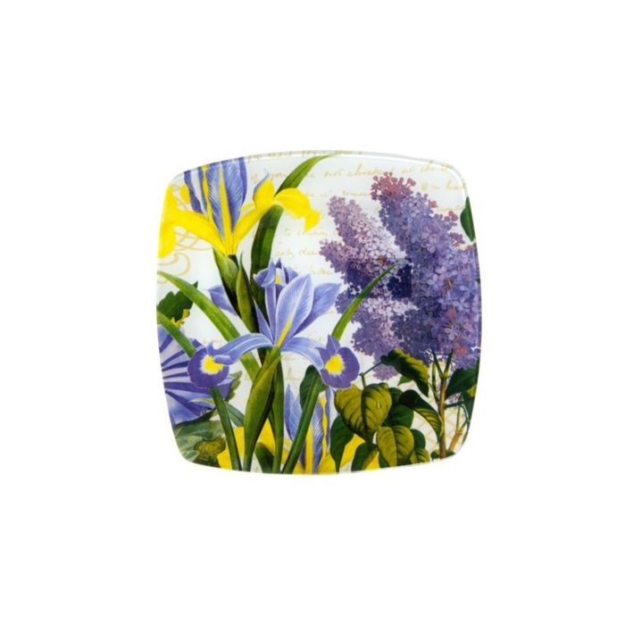 Тарелка квадратная "Ирисы", 25 см