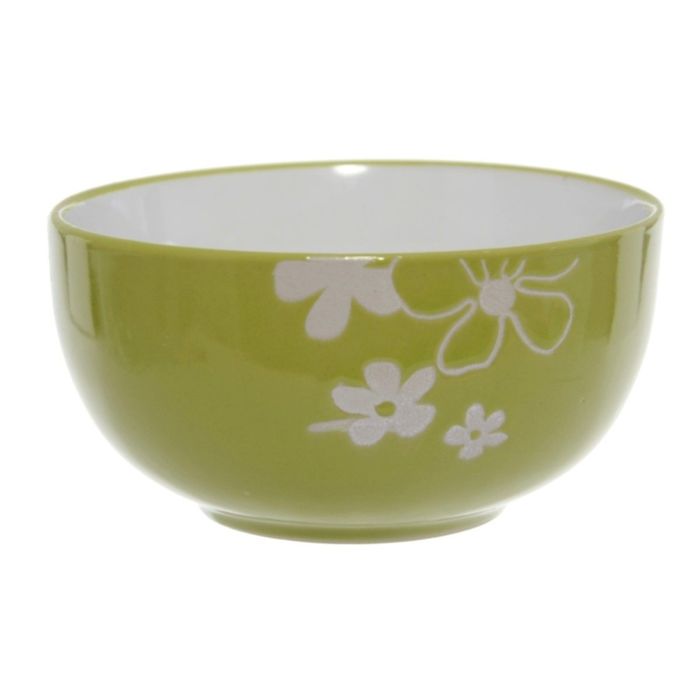 Салатница салатовая, белая, 14 см