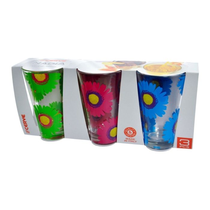 Стаканы "Герберы" в ассортименте, 310 мл, 3 шт.
