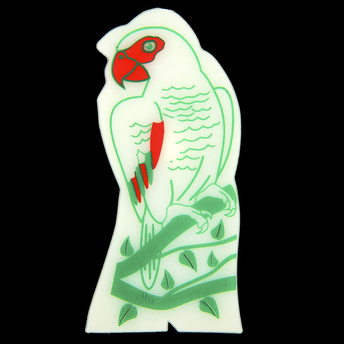 Наклейка светящаяся "Попугай" 8,3х4 см