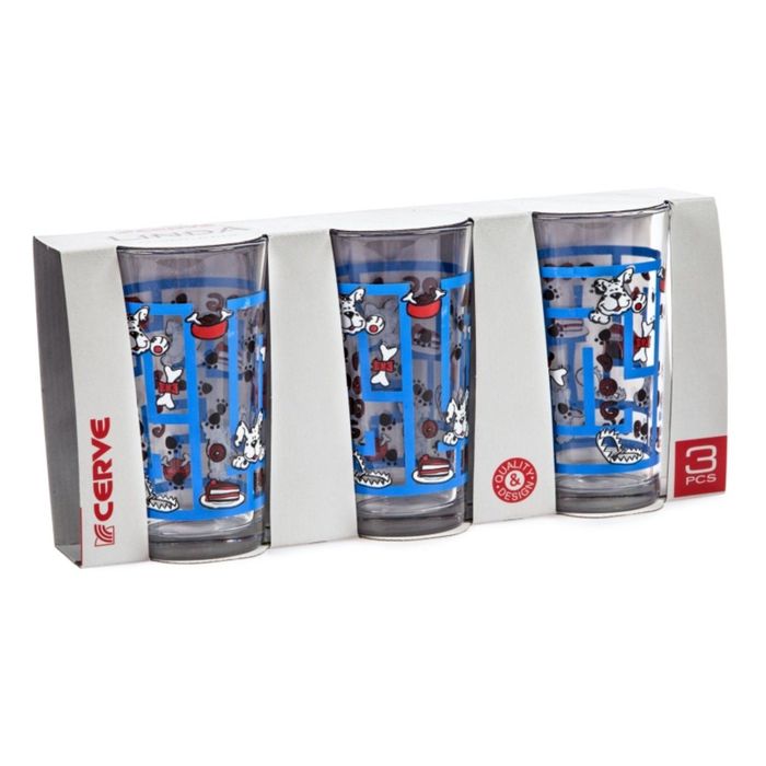 Стаканы "Лабиринт", декор собаки, 250 мл 3 шт.
