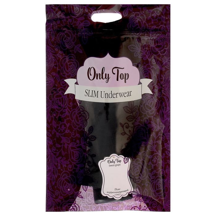 Пояс корректирующий ONLITOP Sweet grape, размер 50-52, цвет чёрный