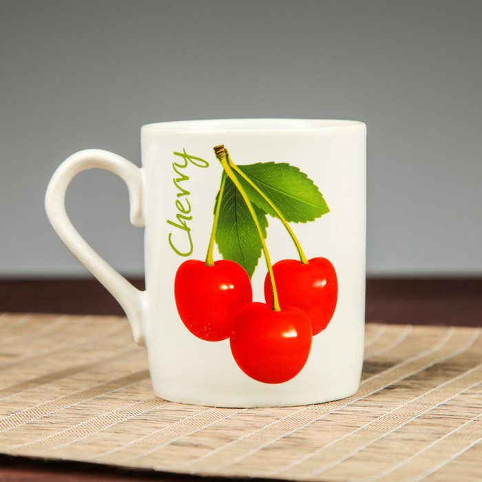 Кружка 400 мл "Офисная" белая с деколью, микс