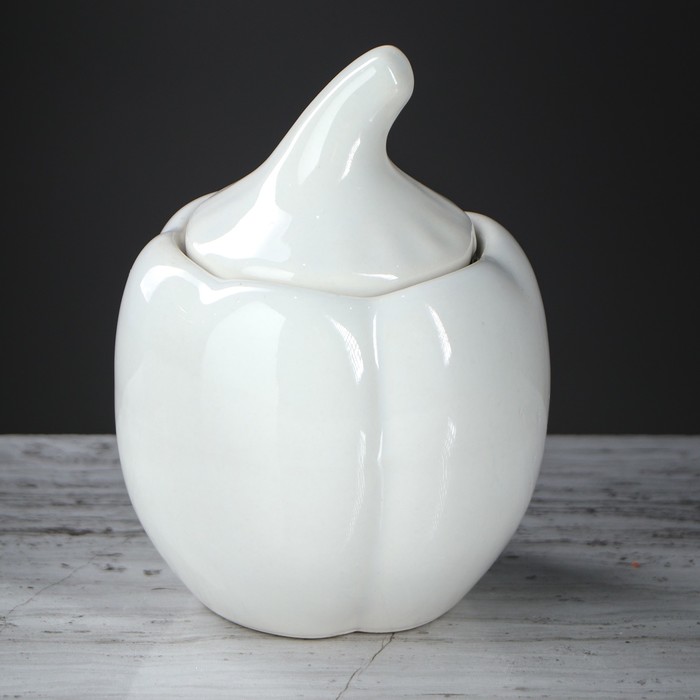 Банка для сыпучих 350 мл "Перец малый" белый