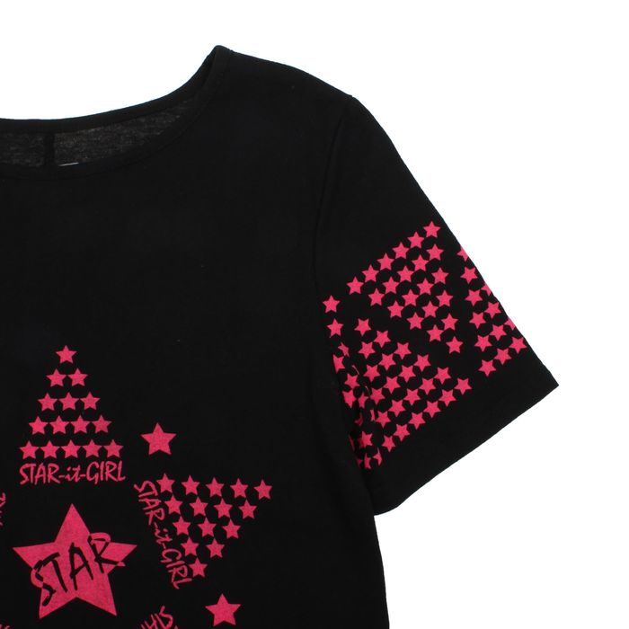 Платье женское Звезды-2 с коротким рукавом цвет чёрный, р-р 48