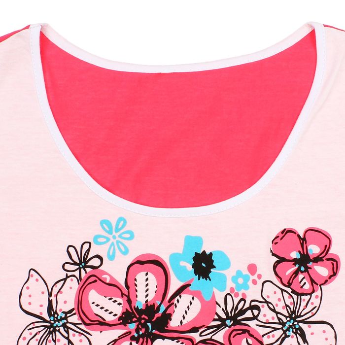 Пижама женская (майка, шорты) Незабудка цвет коралловый, р-р 52