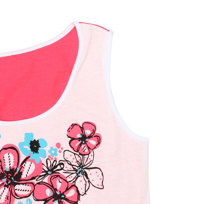 Пижама женская (майка, шорты) Незабудка цвет коралловый, р-р 52