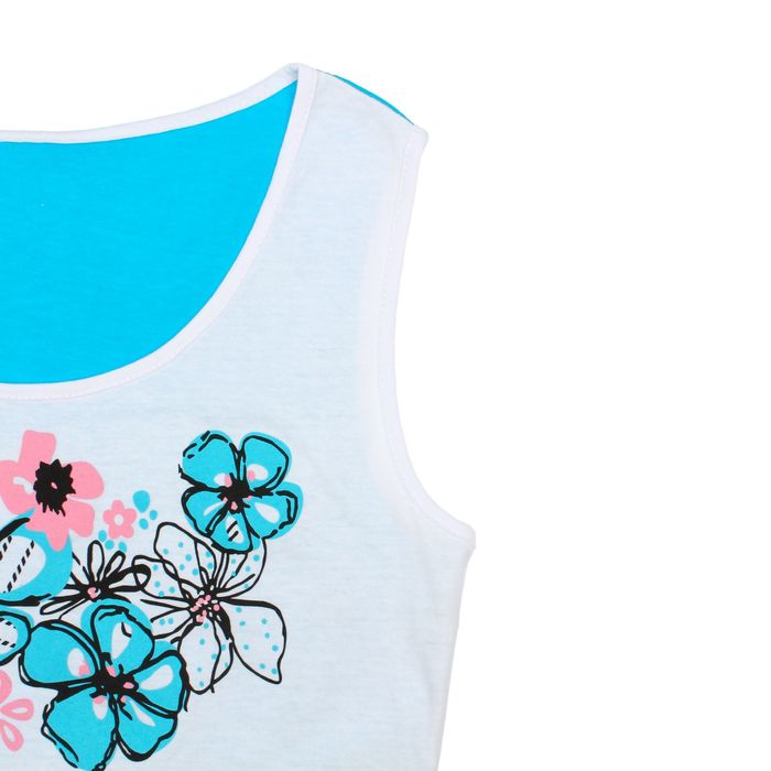 Пижама женская (майка, шорты) Незабудка цвет бирюзовый, р-р 42