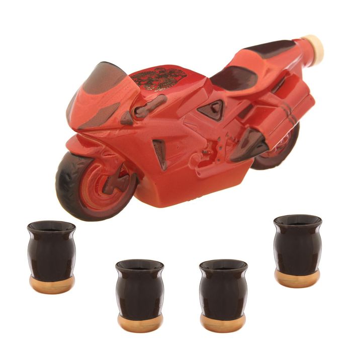 Набор винный "Байк" красный, 5 предметов, 0,5 л