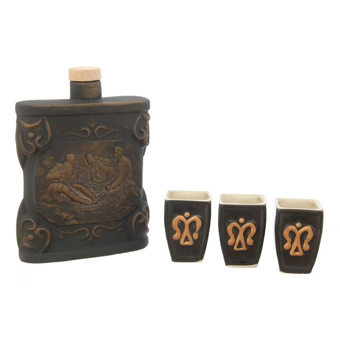 Набор винный "Фляга охота" 4 предмета, 0,2 л