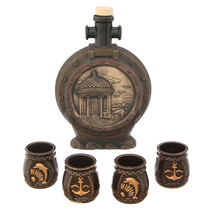 Набор винный "Курорт", микс, 5 предметов, 0,4 л