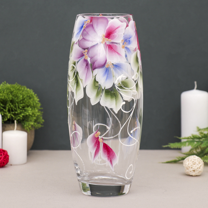 Ваза "Фиалки", овальная