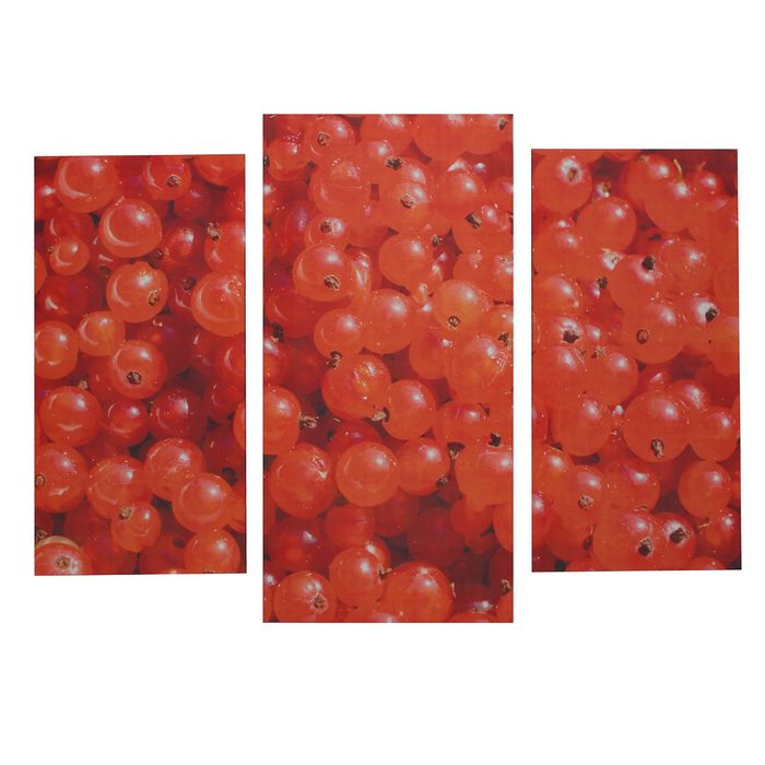 Модульная картина на подрамнике "Ягодки смородинки", 1 шт. — 60×30, 2 шт. — 50×25, 80×60 см
