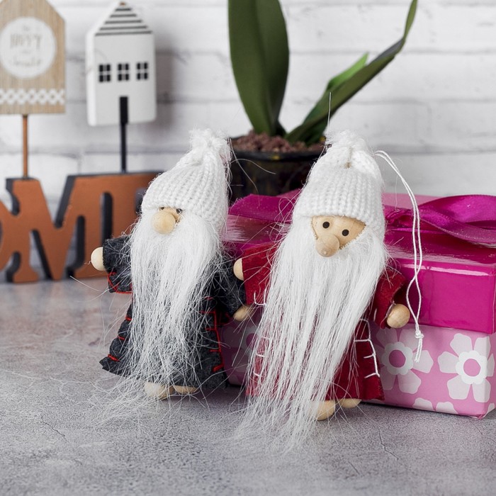 Игрушка - подвеска "Дед Мороз", МИКС