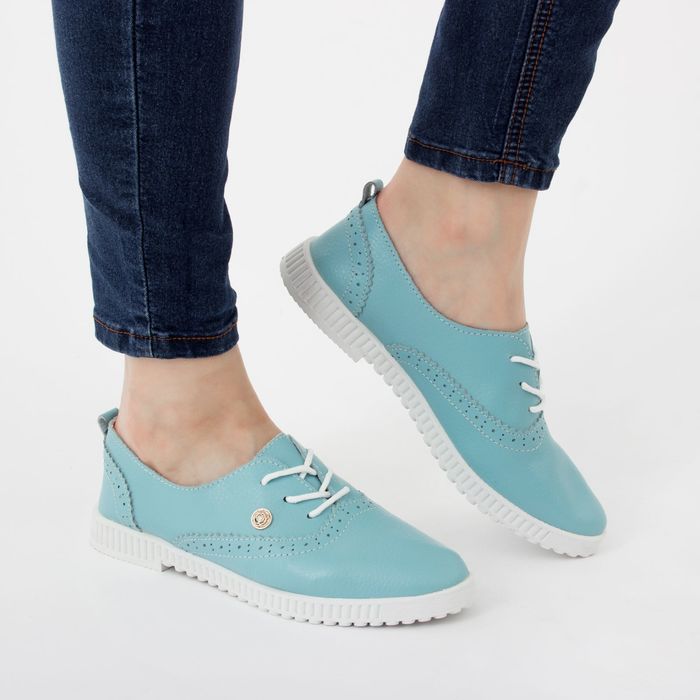 Кеды женские, размер 35, цвет голубой (арт. 5928B)