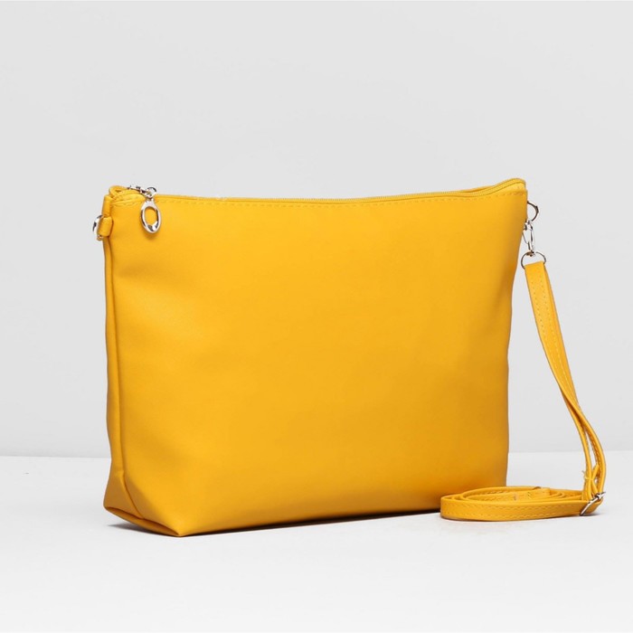 Сумка женская "Классика", отдел на молнии, регулируемый ремень, цвет ярко-жёлтый