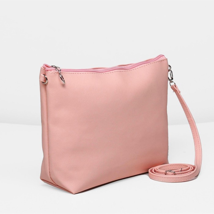 Сумка женская "Классика", отдел на молнии, регулируемый ремень, цвет розовый