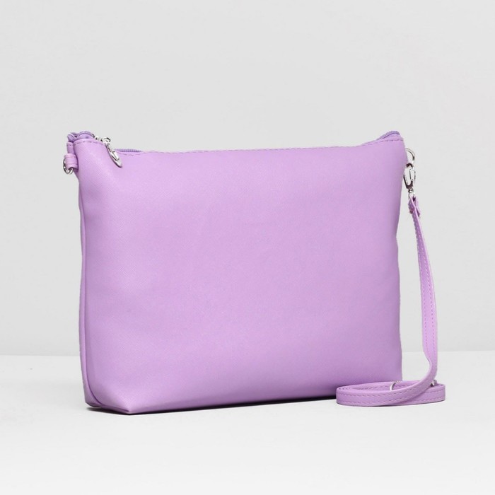 Сумка женская "Классика", отдел на молнии, регулируемый ремень, цвет сиреневый