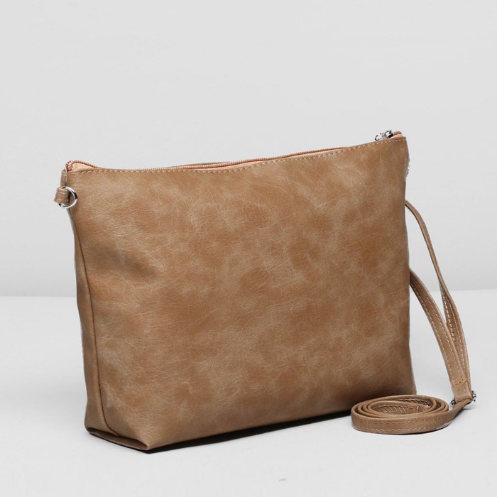 Сумка женская "Классика", отдел на молнии, регулируемый ремень, цвет коричневый