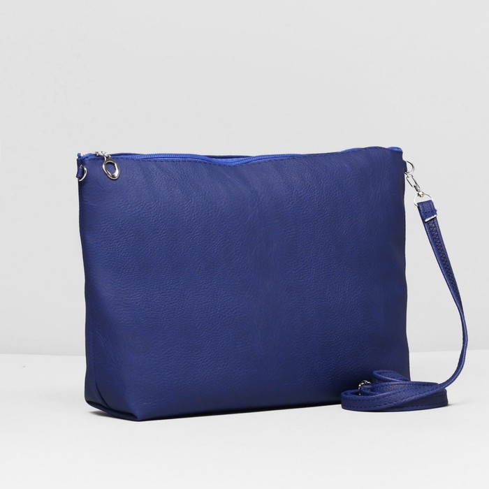 Сумка женская "Классика", отдел на молнии, регулируемый ремень, цвет синий