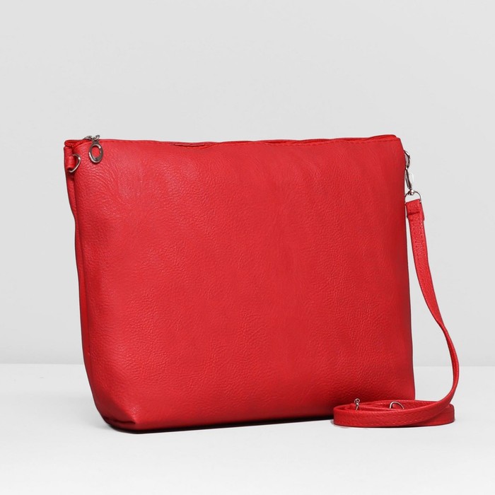 Сумка женская "Классика", отдел на молнии, регулируемый ремень, цвет красный