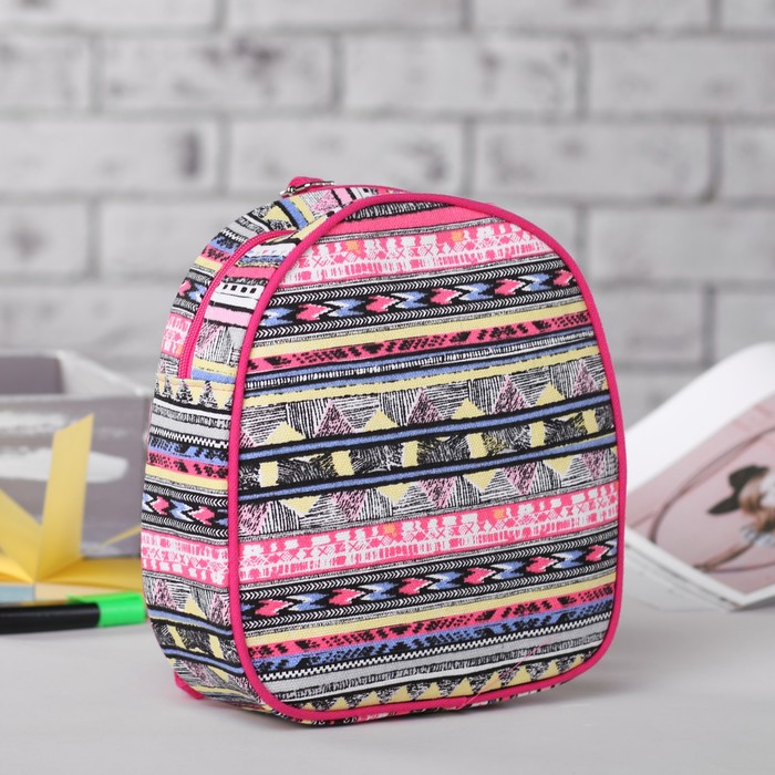 Рюкзак дет Орнамент, 22*7*25, отдел на молнии, разноцветный