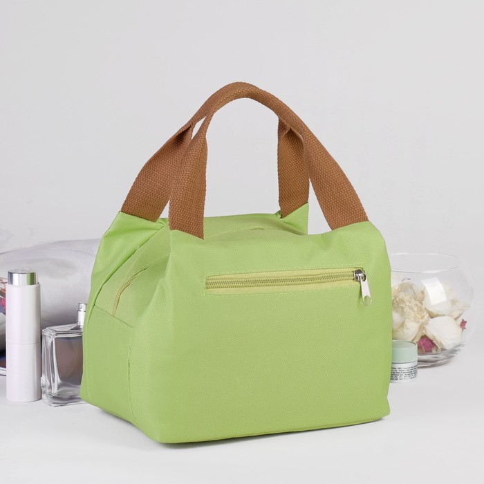 Термосумка, 1 отдел на молнии, цвет зелёный