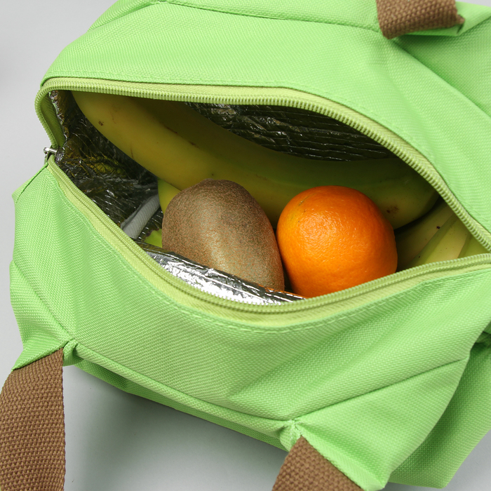 Термосумка, 1 отдел на молнии, цвет зелёный