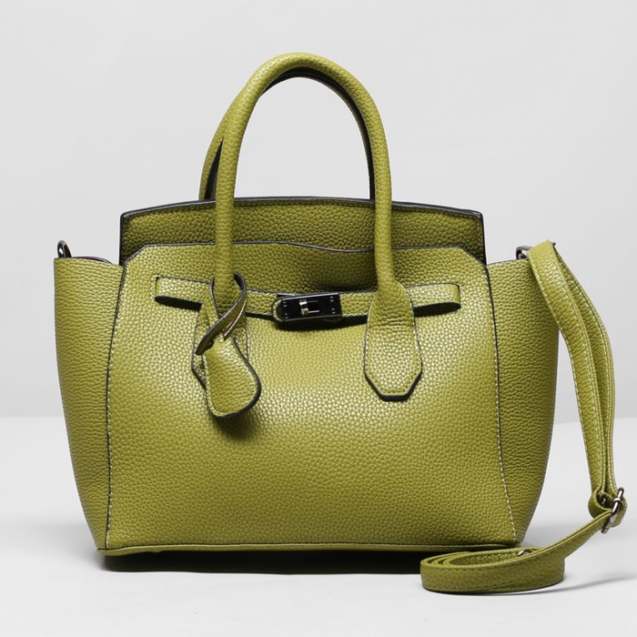 Сумка женская на молнии, 1 отдел, с кошельком, цвет зелёный