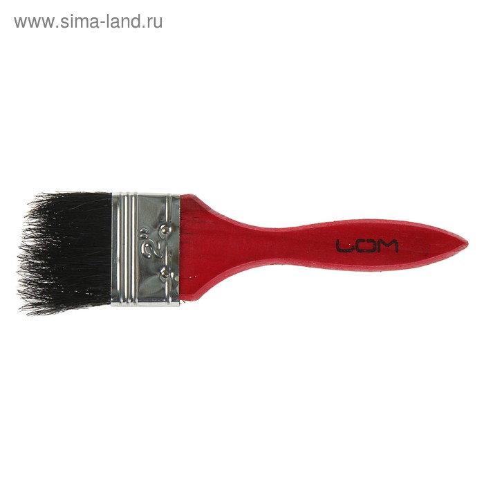 фото Кисть плоская лом, смешанная щетина, деревянная рукоятка, 2", 50 мм