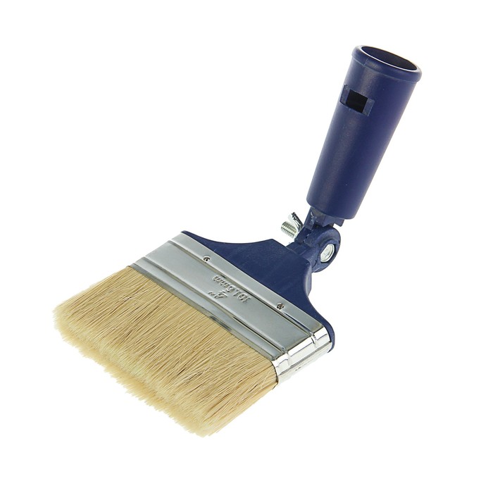 Кисть плоская TUNDRA comfort, поворотная, натуральная щетина, пластмассовая ручка 4"(100 мм)