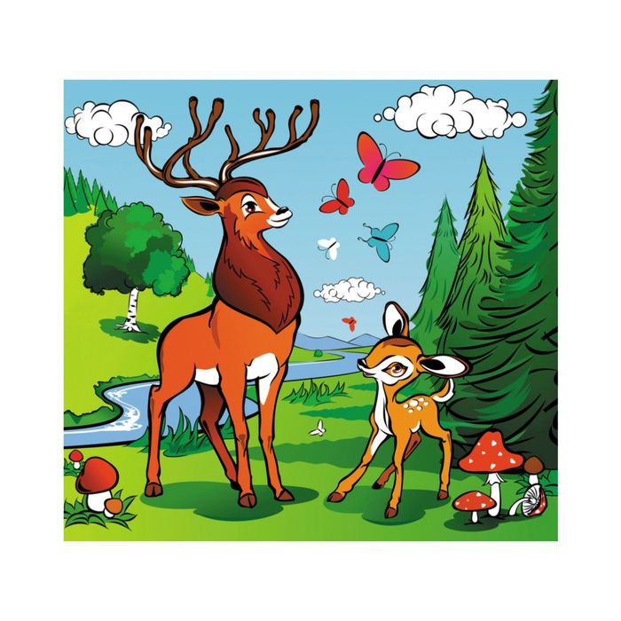 Фотообои "Бэмби" 31-0228-CG (из 3-х листов), 3,00х2,8 м